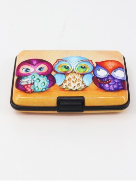 OWL PRINTS CREDIT CARD WALLET